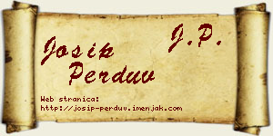 Josip Perduv vizit kartica